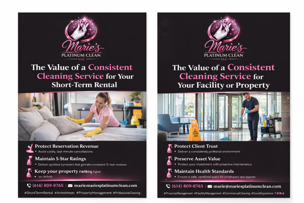 The value of a consistent cleaning service for retail, commercial and industrial cleaning.